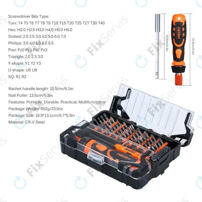 Jakemy JM-6124 - Sada Servisného Náradia pre Servis Elektroniky 48v1