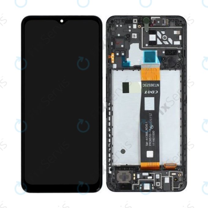 Samsung Galaxy A04S A047F - LCD Displej + Dotykové Sklo + Rám (Black) - GH82-29805A, GH82-29806A Genuine Service Pack