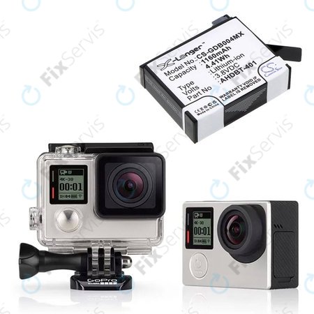 Batéria pre GoPro Hero 4, 1160mAh, Li-Ion, 3.8V, AHDBT-401, HQ