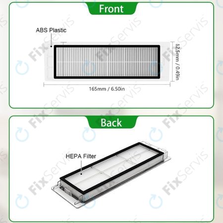 Xiaomi Roborock S5, S5 Max, S6, S6 MaxV, S6 Pure, E4, E5, Mijia 1S, Mi Robot Vacuum Mop 1S, Xiaowa E2, E3, Lite C10 - Prachový Filter (2ks)