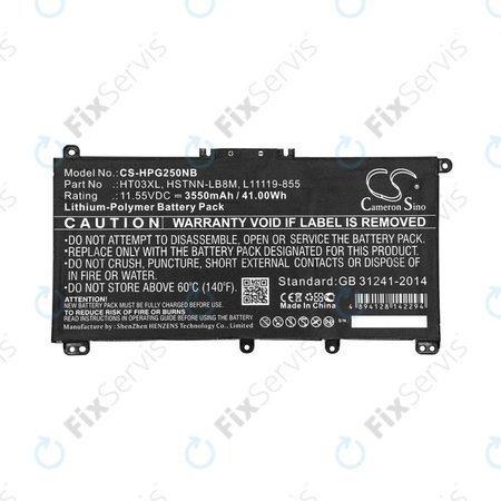 Batéria pre HP Pavilion 14, 15, 17, 3550mAh, Li-Pol, 11.55V, HT03XL, HQ