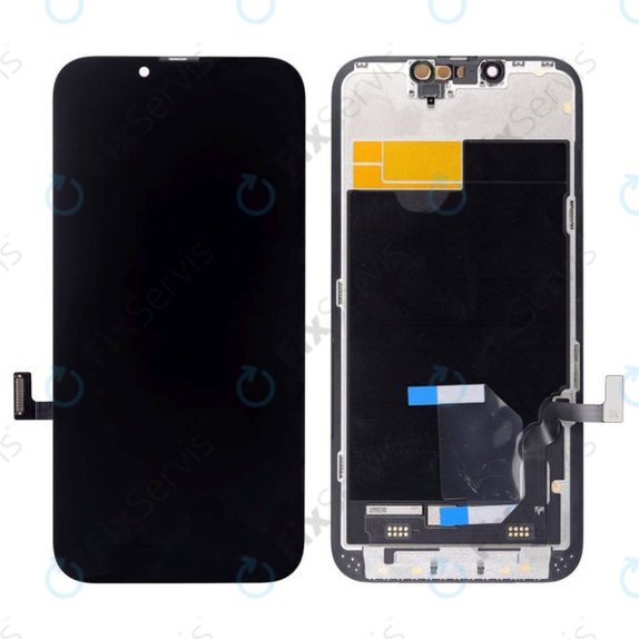 Displej Hard OLED pre iPhone 13, Dotykové sklo s rámom, FixPremium