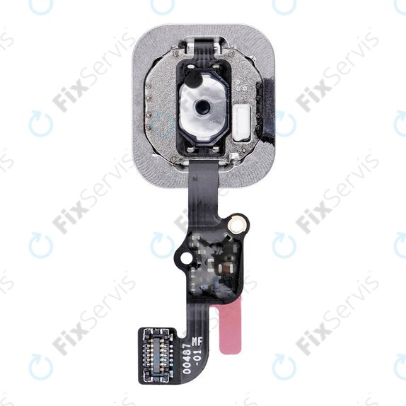 Apple iPhone 6S, 6S Plus - Tlačidlo Domov + Flex Kábel (Silver)