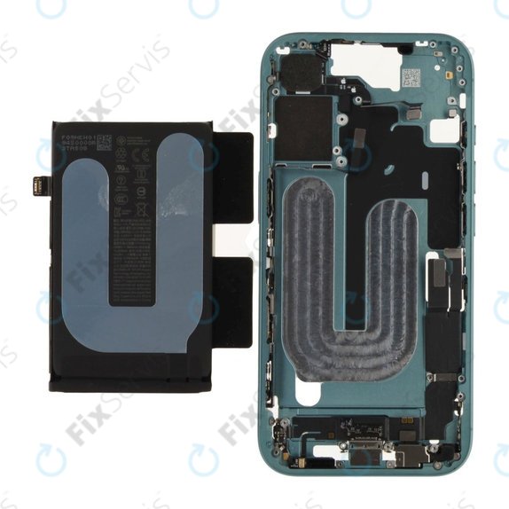 Stredný Rám s Batériou pre iPhone 16 | Green | ZD076-00683 | Genuine Apple