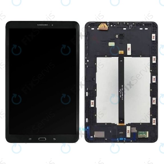 Samsung Galaxy Tab A 10.1 LTE (2016) T585, T580 - LCD Displej + Dotykové Sklo + Rám (Black) - GH97-19022A, GH97-19203A Genuine Service Pack