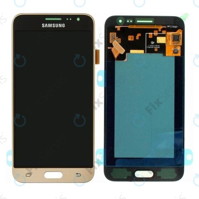 Samsung Galaxy J3 J320F (2016) - LCD Displej + Dotykové Sklo (Gold) - GH97-18414B, GH97-18748B Genuine Service Pack