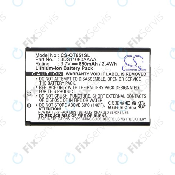 Batéria pre Alcatel Lollipops, 650mAh, Li-Ion, 3.7V, 3DS11080AAAA, HQ