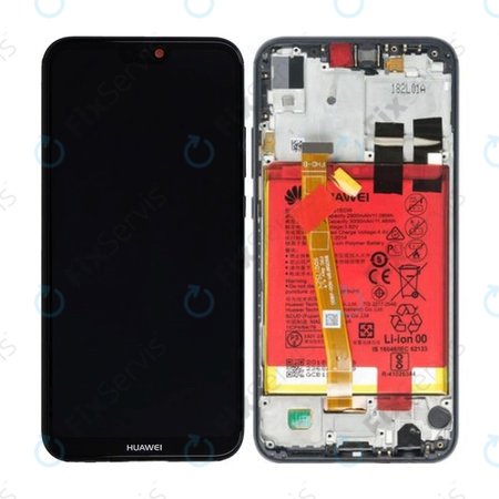 Huawei P20 Lite - LCD Displej + Dotykové Sklo + Rám + Batéria (Midnight Black) - 02351XTY, 02351VPR