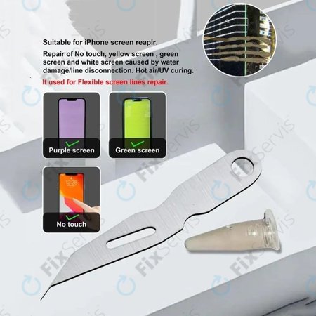 Ultratenká čepeľ na opravu ITO/LCD vodičov – na opravy liniek displeja a nanášanie vodivej striebornej pasty