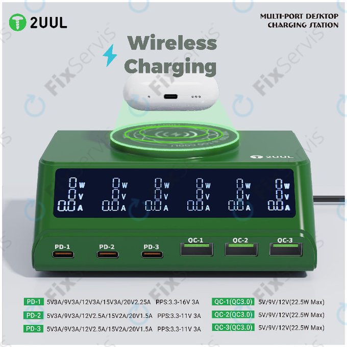 Stolová viacportová nabíjačka, 2UUL PC11
