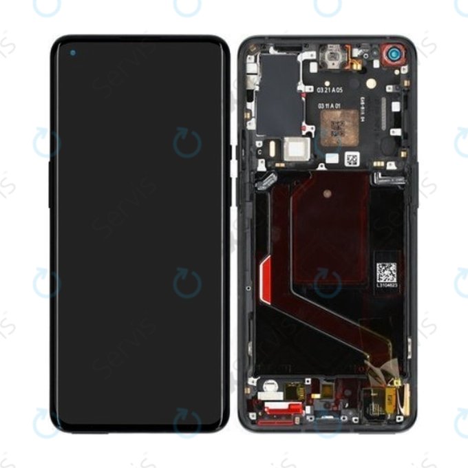 OnePlus 9 Pro - LCD Displej + Dotykové Sklo + Rám (Stellar Black) - 1001100044 Genuine Service Pack