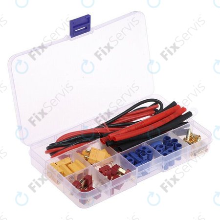 Amass - Set na Opravu Batérií (T-plug, EC3, XT60, Silikónový drôt a Zmršťovacie bužírky)