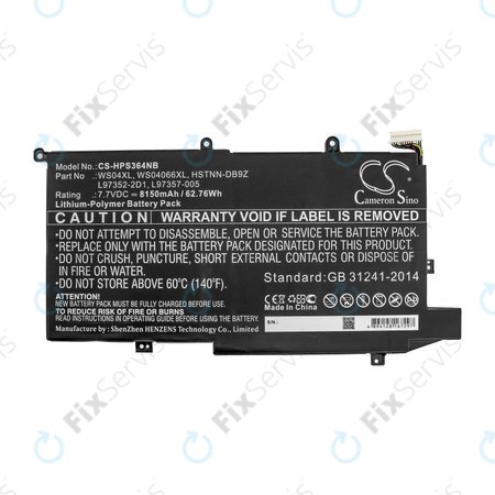 Batéria pre HP Spectre X360 14-EA0002NI, X360 14-EA0002NX, 8150mAh, Li-Pol, 7.7V, WS04XL, HQ