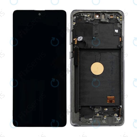 Samsung Galaxy Note 10 Lite N770F - LCD Displej + Dotykové Sklo + Rám (Aura Black) TFT