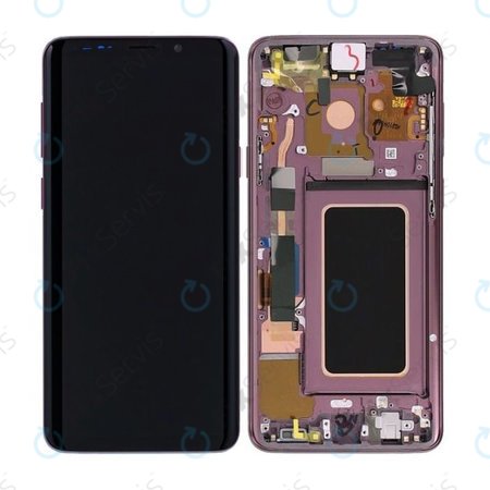 Samsung Galaxy S9 Plus G965F, G965FD - LCD Displej + Dotykové Sklo + Rám (Lilac Purple) - GH97-21691B, GH97-21722B, GH97-21692B Genuine Service Pack