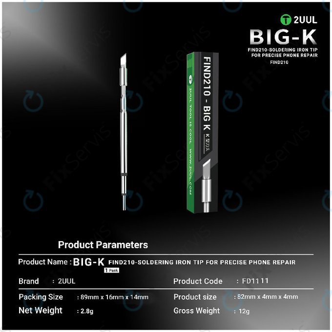 Spájkovací hrot, Knife-Type (K), 2UUL C210