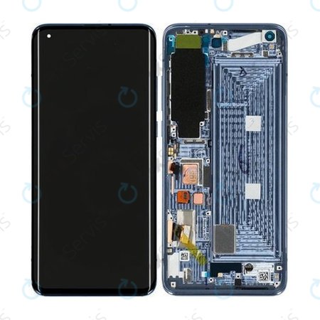 Xiaomi Mi 10 Pro 5G - LCD Displej + Dotykové Sklo + Rám (Solstice Grey) - 56000400J100, 56000J00J200 Genuine Service Pack