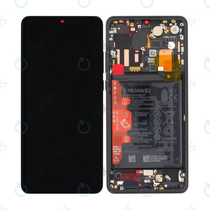 Huawei P30 Pro, P30 Pro 2020 - LCD Displej + Dotykové Sklo + Rám + Batéria (Black) - 02352PBT, 02355UMW, 02354NAK, 02355UNB Genuine Service Pack