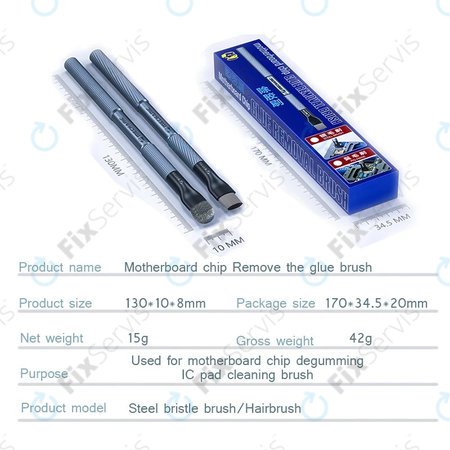 Mechanic - Oceľová kefka PCB/BGA pre čistenie IC podložiek a odstránenie lepidla