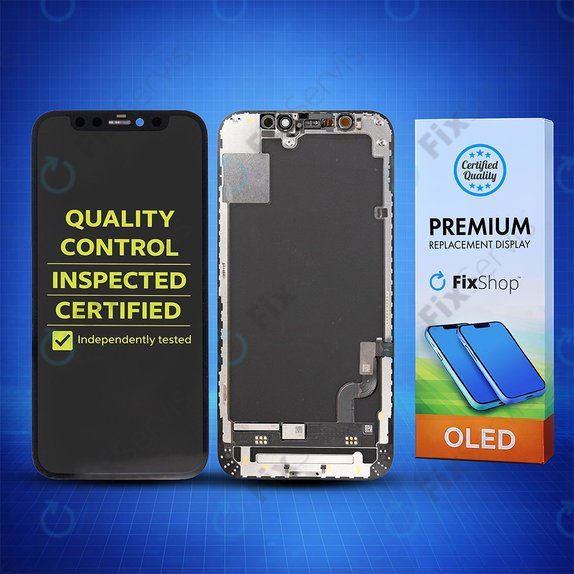 Displej Hard OLED pre iPhone 12 Mini, Dotykové sklo s rámom, FixPremium