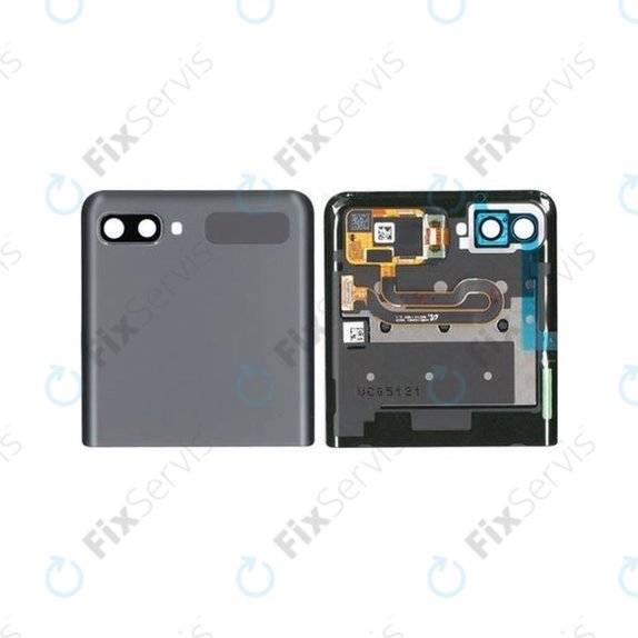 Samsung Galaxy Z Flip 5G F707B - LCD Displej + Dotykové Sklo + Rám (Vonkajší) (Mystic Gray) - GH96-13806A Genuine Service Pack