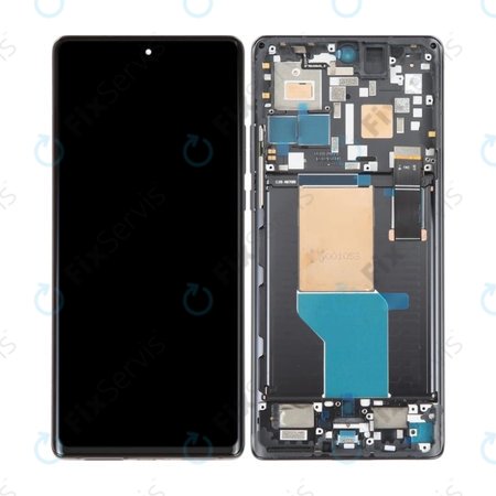 Motorola Edge 30 Ultra XT2241 - LCD Displej + Dotykové Sklo + Rám (Interstellar Black) TFT