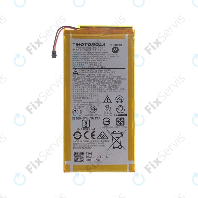 Motorola Moto X4 XT1900 - Batéria HX40 3000mAh - SNN5995A Genuine Service Pack