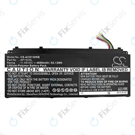 Batéria pre Acer Aspire S13, Chromebook R13, 4600mAh, Li-Pol, 11.55V, AP15O3K, HQ