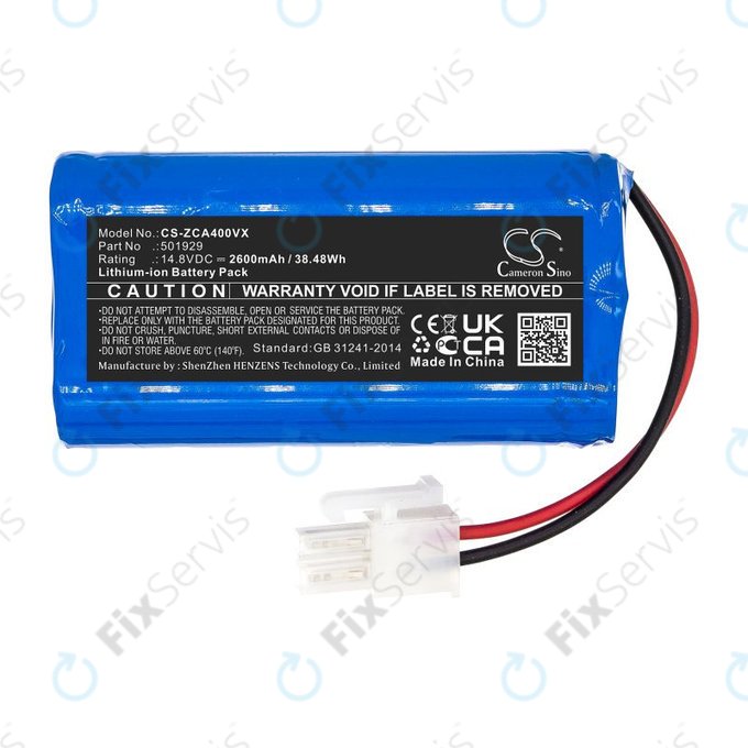 Batéria pre Concept VR2000, Zaco A4s, A6, A8s, A9s, 2600mAh, Li-Ion, 14.8V, 501929, HQ