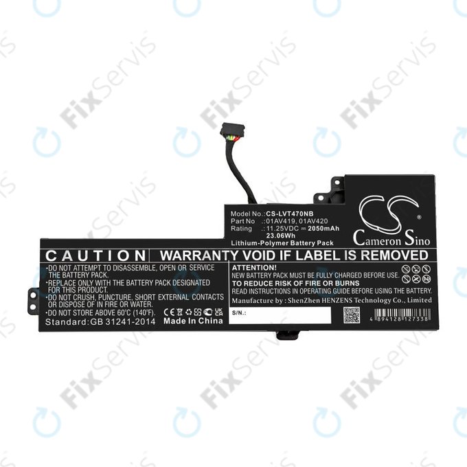 Batéria pre Lenovo Thinkpad A285, T470, T480, 2050mAh, Li-Pol, 11.25V, 01AV419, HQ