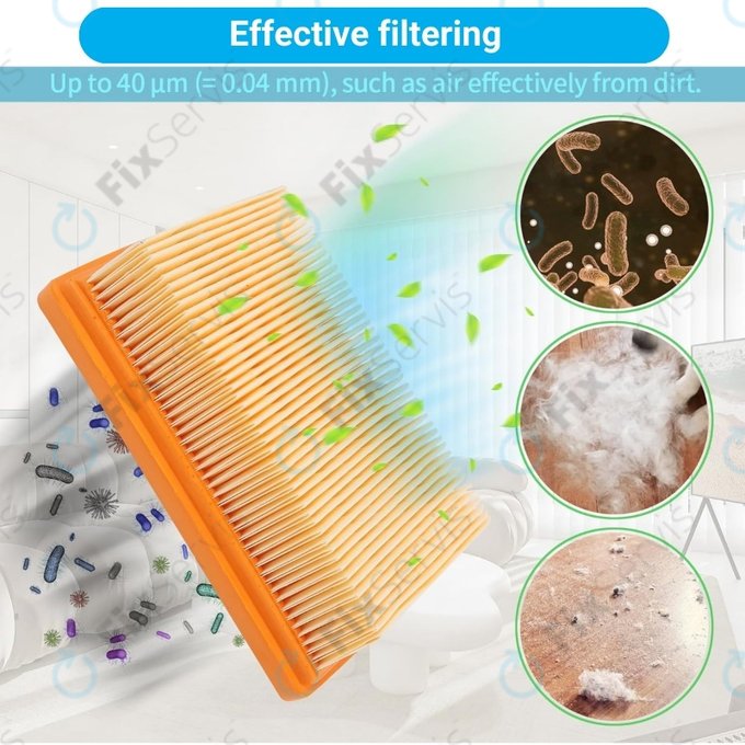 Kärcher WD-series, MV-series, KWD-series - Plochý Prachový Filter