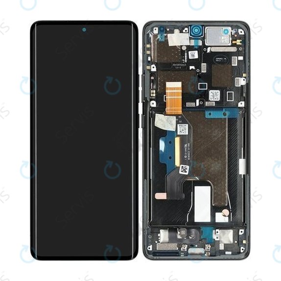 Motorola Edge 50 Ultra - LCD Displej + Dotykové Sklo + Rám (Forest Grey) - 5D68C24483 Genuine Service Pack