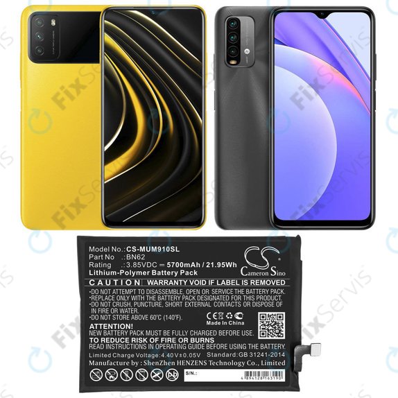 Xiaomi Redmi 9T - Batéria BN62 5700mAh HQ