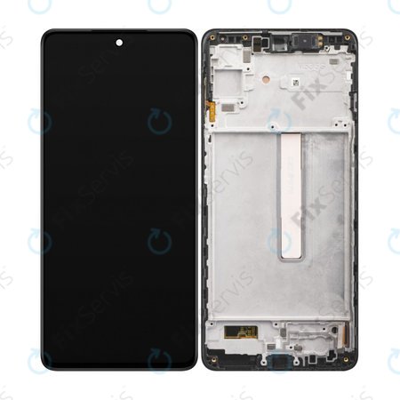 Samsung Galaxy M53 5G M536B - LCD Displej + Dotykové Sklo + Rám (Black) OLED