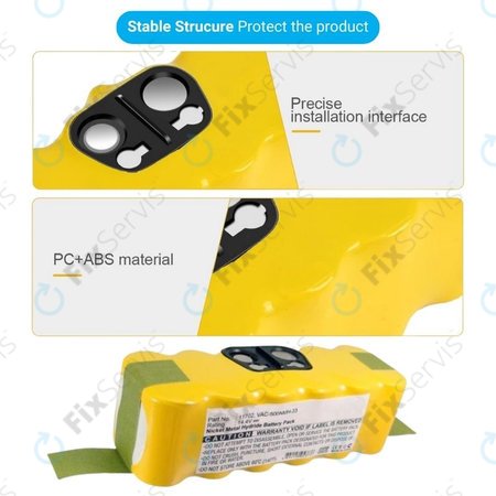 iRobot Roomba 500, 600, 700, 800, 900-series, R3, Scooba 450, Vileda 137173 - Batéria 11702, GD-Roomba-500, VAC-500NMH-33 Ni-MH 14.4V 3500mAh