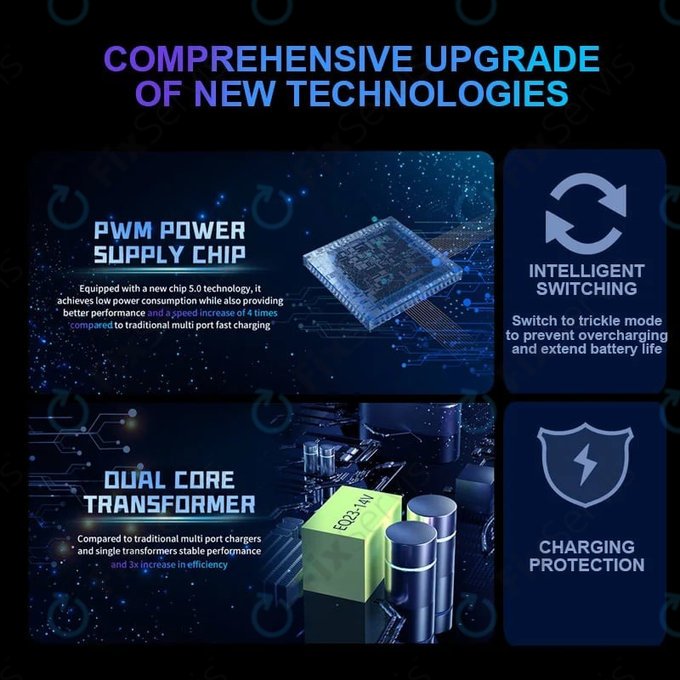 Mechanic V-Power 8 Pro - USB Servisná Nabíjacia Stanica s USB-C, USB 3.0