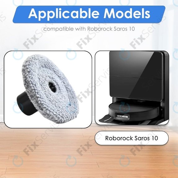 Bočná mopovacia utierka, 2 ks pre Xiaomi Roborock Saros 10