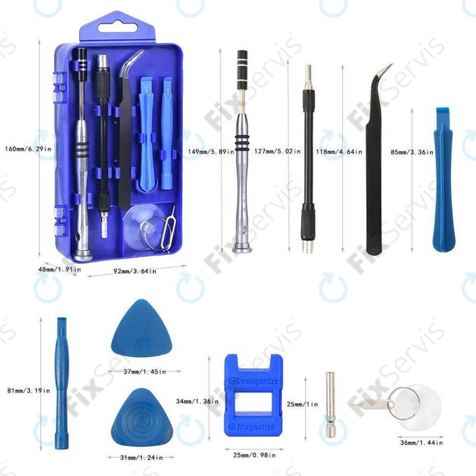 Kingsdun - Profesionálna Sada Náradia pre Servis Telefónov, PC a Elektroniky 115v1