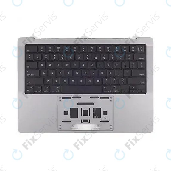 Horný rám klávesnice pre MacBook Pro 14", A2918 (Late 2023), s klávesnicou US a batériou, Space Gray, 661-35708, Genuine Apple