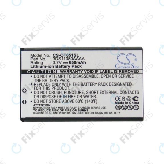 Batéria pre Alcatel Lollipops, 650mAh, Li-Ion, 3.7V, 3DS11080AAAA, HQ