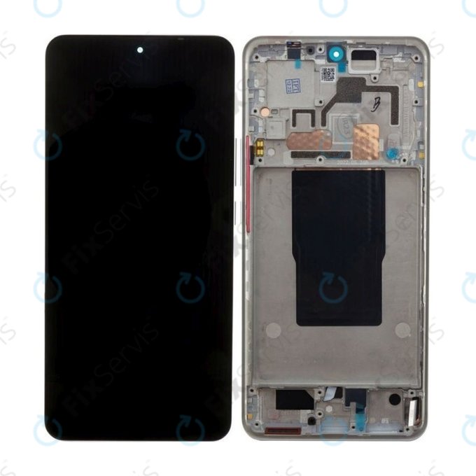 Xiaomi 12T Pro 22081212UG - LCD Displej + Dotykové Sklo + Rám (Silver) - 560004L12U00 Genuine Service Pack