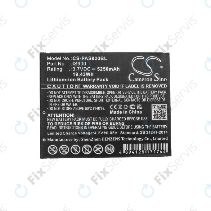 Batéria pre Pax A920, A920c, 5250mAh, Li-Ion, 3.7V, IS900, HQ