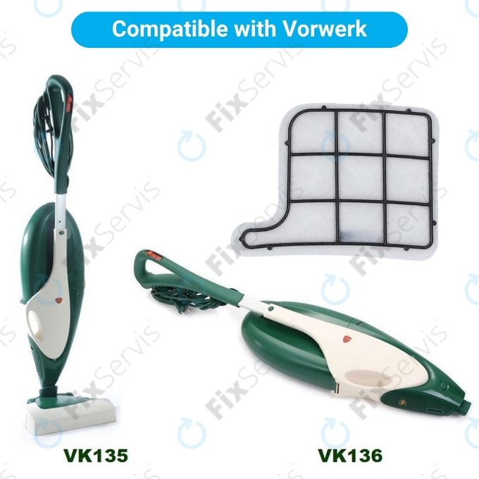 Predmotorový filter, 2 ks pre Vorwerk Kobold VK135, VK136