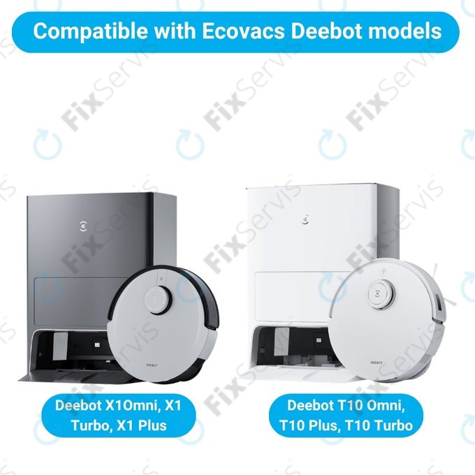 Sada náhradných dielov pre Ecovacs X1 Omni, T10 (1x Hlavná kefa, 2x Filter, 2x Bočná kefa, 4x Mopovacia utierka, 2x Prachové vrecko)
