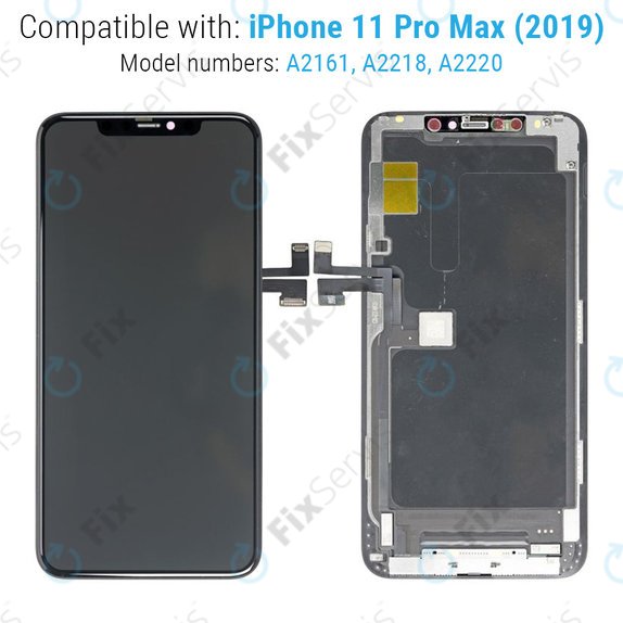 Displej pre iPhone 11 Pro Max, Dotykové sklo s rámom, Refurbished