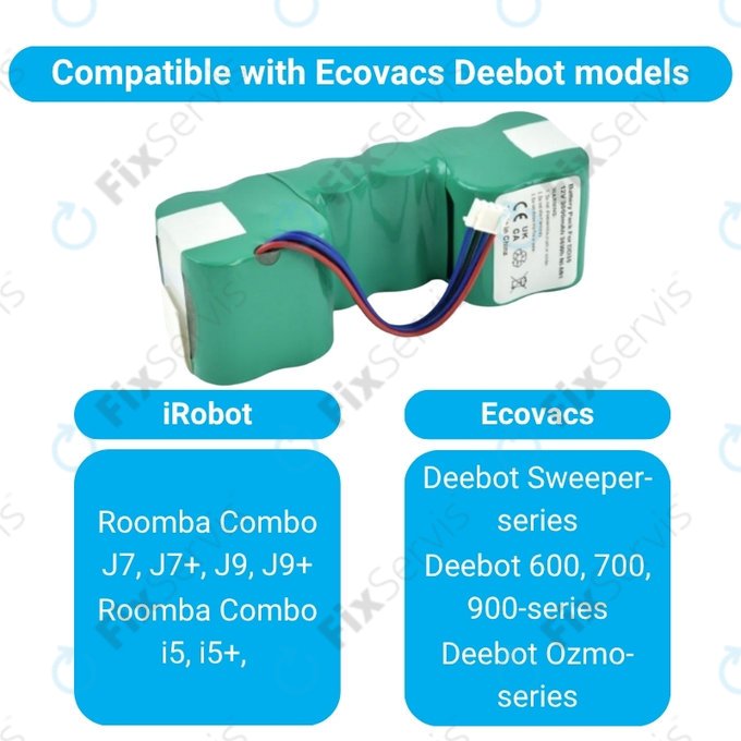 Ecovacs Sweeper-series, Deebot Ozmo-series - Batéria DM88 Ni-MH 12.0V 3000mAh