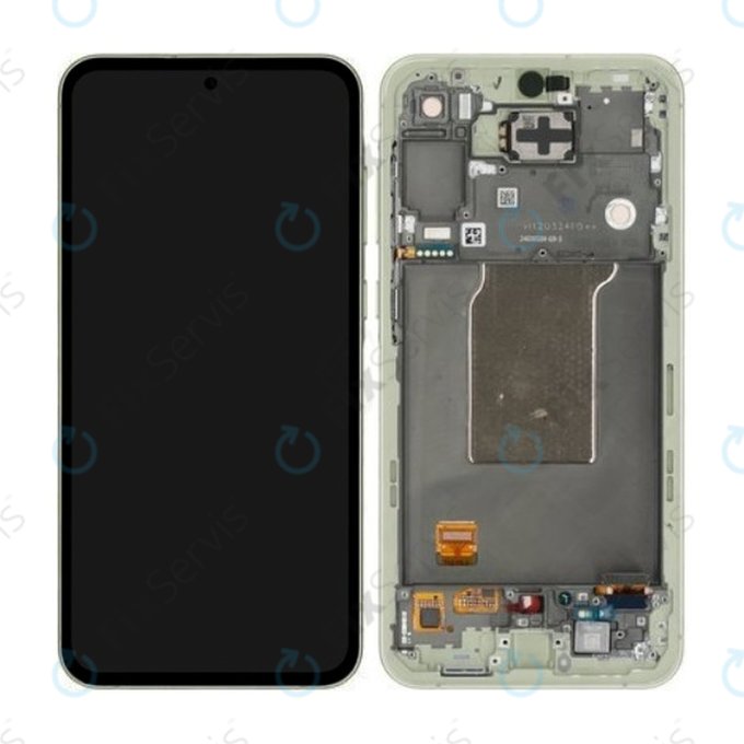 Samsung Galaxy A55 A556B - LCD Displej + Dotykové Sklo + Rám (Awesome Lemon) - GH82-34305D Genuine Service Pack