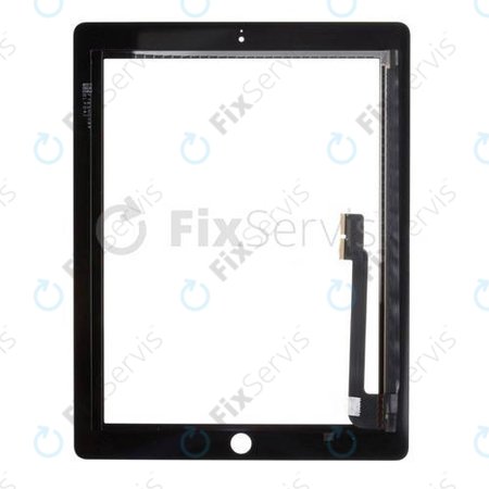 Apple iPad 3, iPad 4 - Dotykové Sklo (Black)