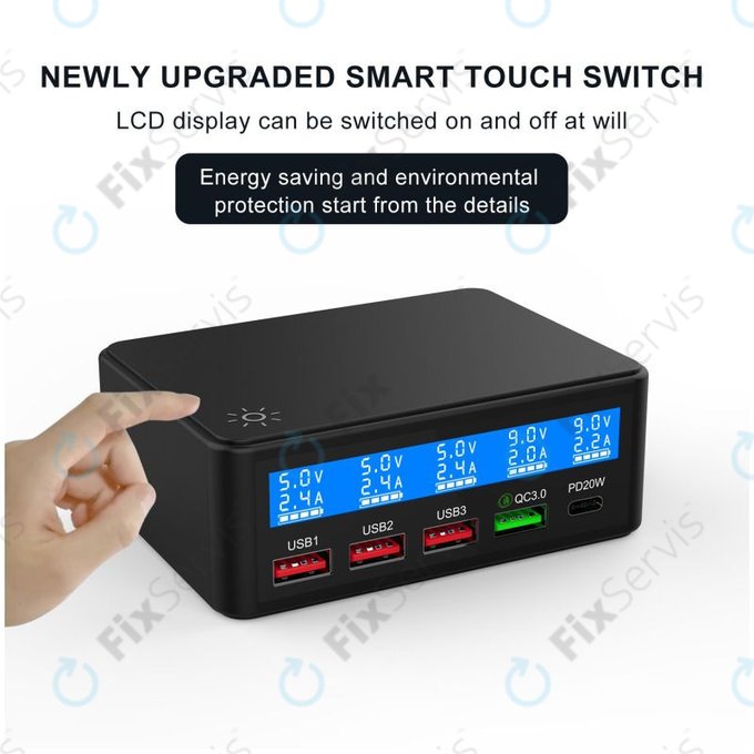 FixPremium - USB Servisná Nabíjacia Stanica s USB 3.0 a USB-C