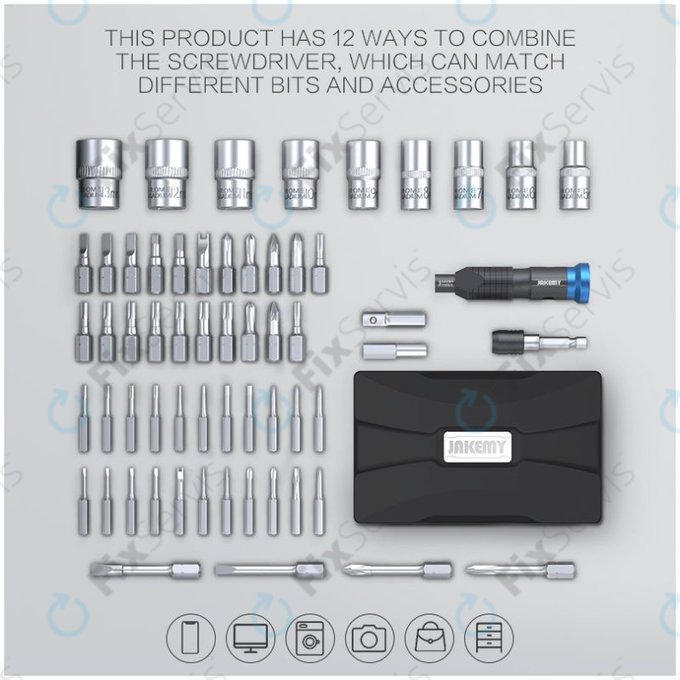 Jakemy JM-6125 - Sada Špičkových Domácich Skrutkovačov 60v1